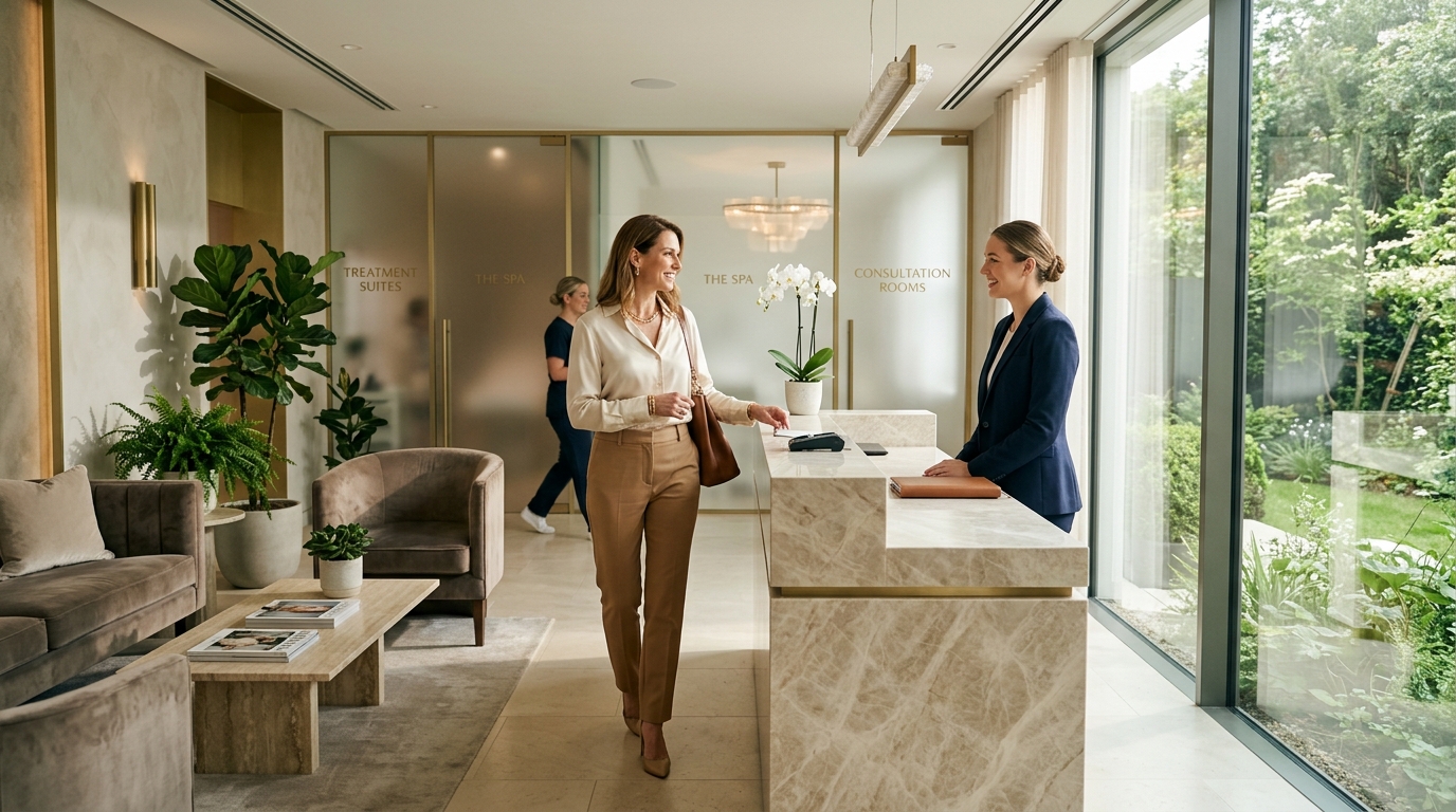 Med spa treatment room — med spa SEO guide to getting more clients from search by Kozan